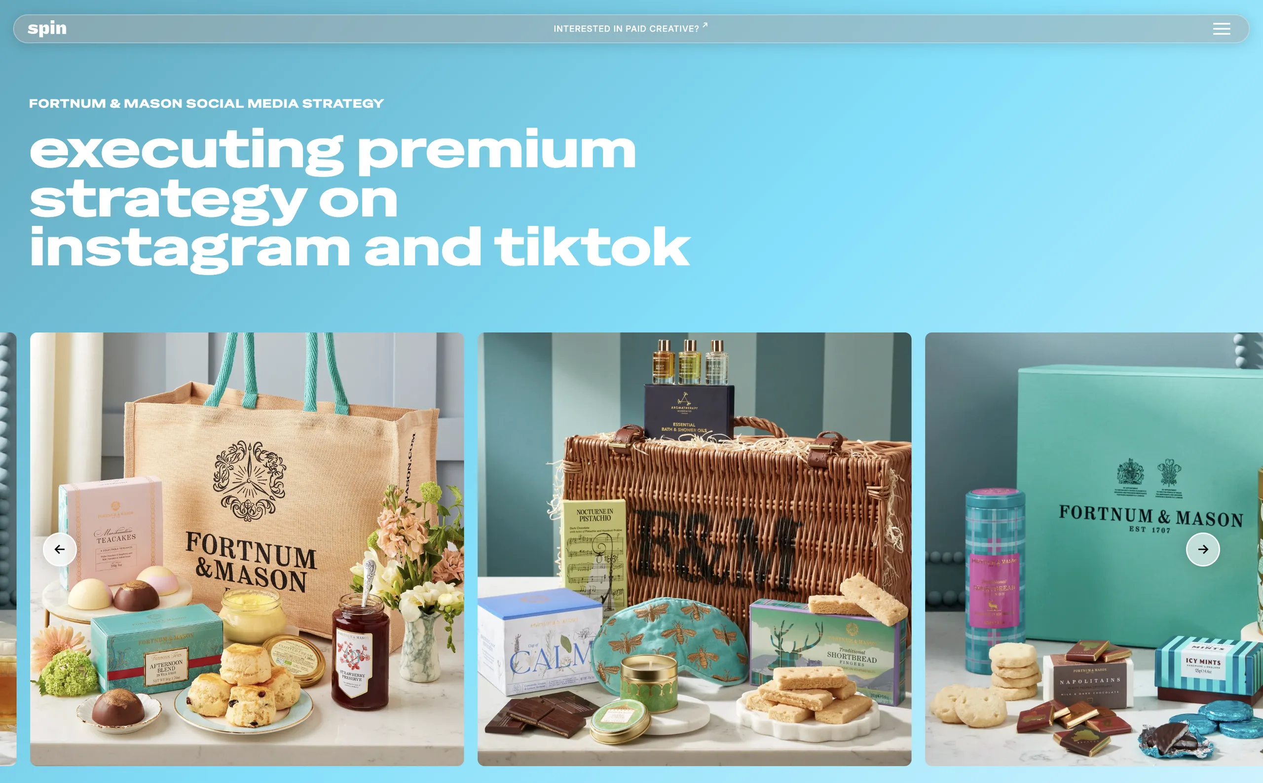 Spin Brands website by Sam Hills - Custom Webflow Development